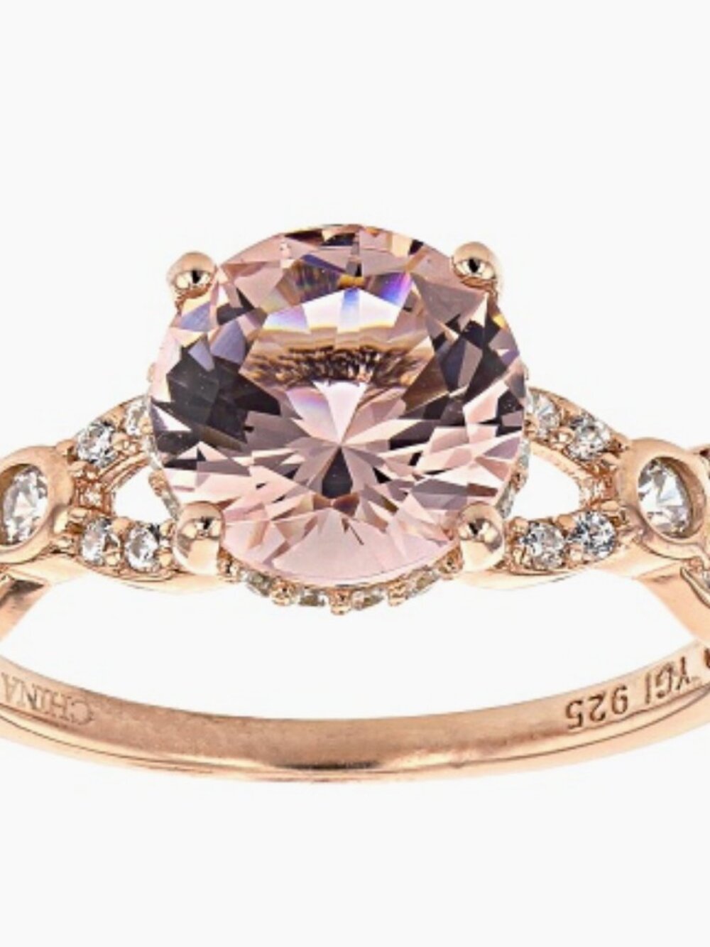 BELLA LUCE (R) ESOTICA(TM) 2.51CTW MORGANITE AND WHITE DIAMOND SIM. Ring 10